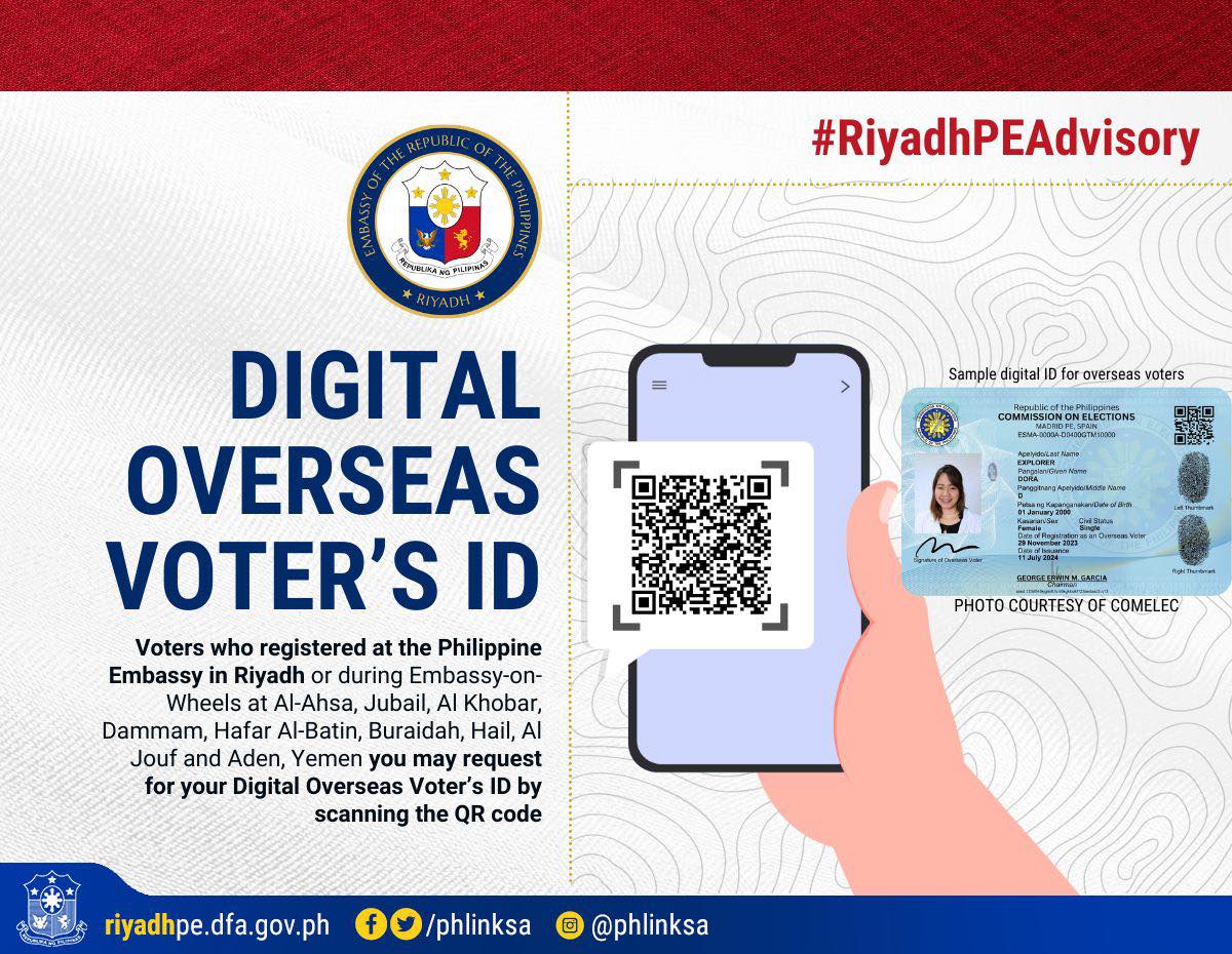 digital voters id qr code for filipinos in saudi